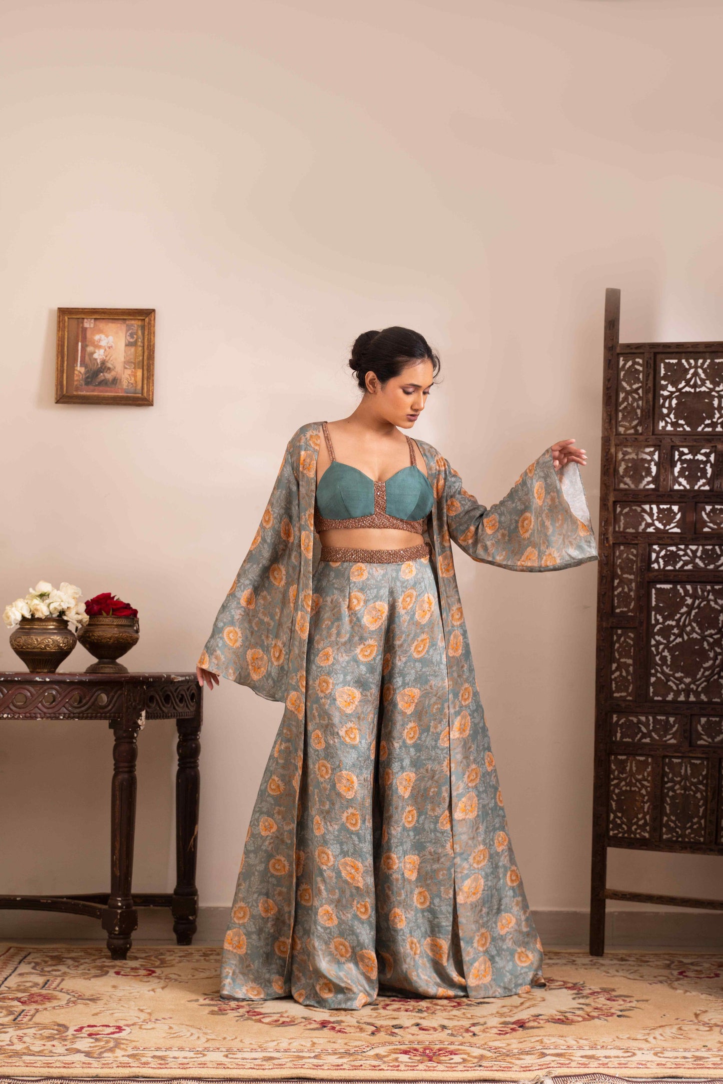 Chintz printed 3 peice Co-ord set - My Store