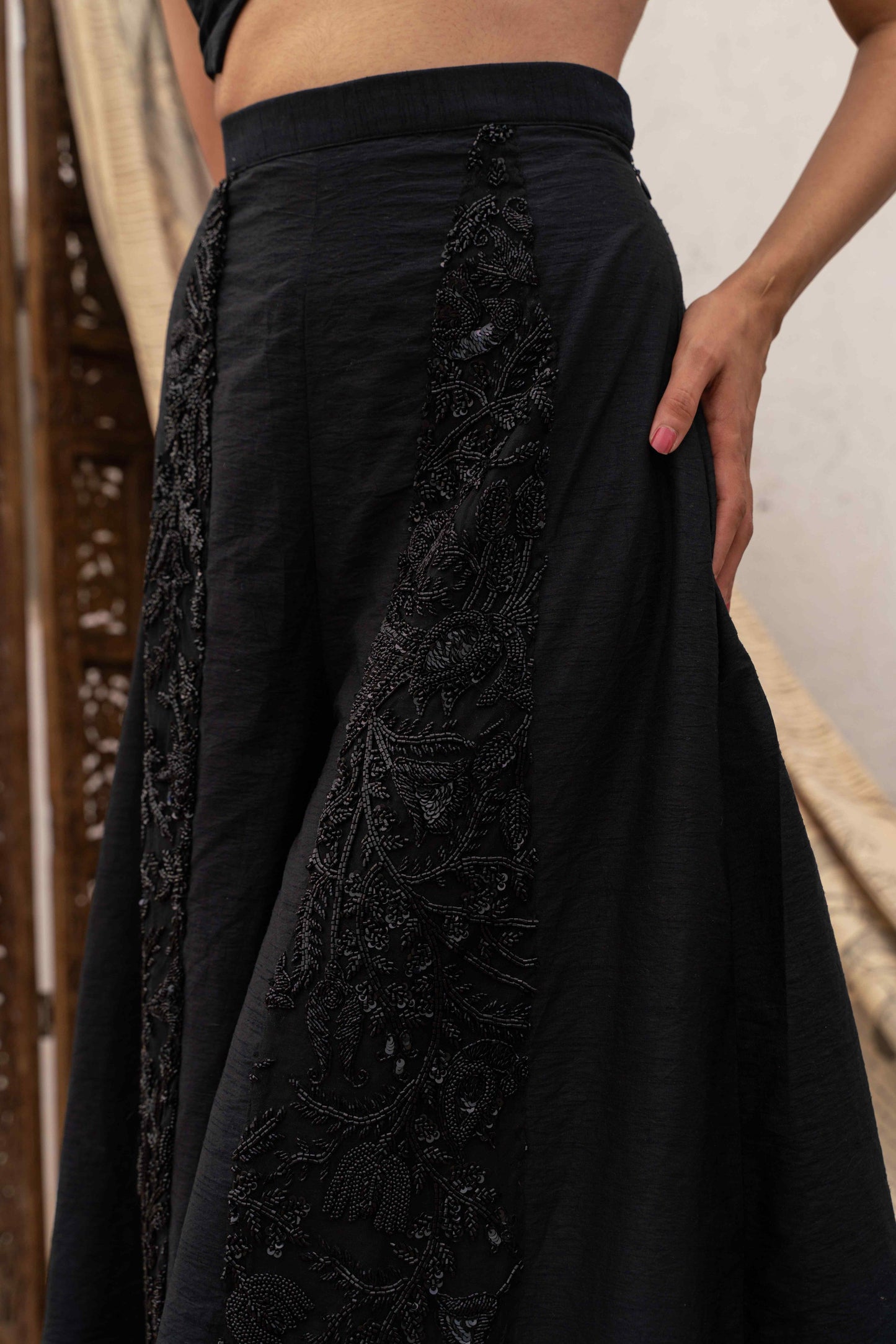 Hi-low madhubani kali embroidered set - My Store