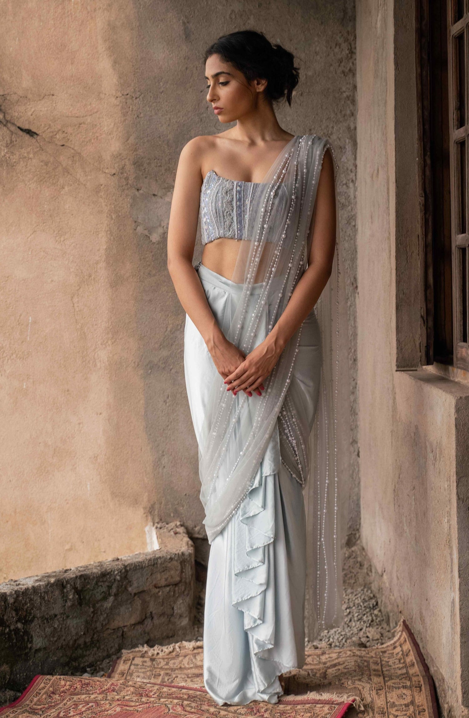Pre-draped icy Chintz - My Store